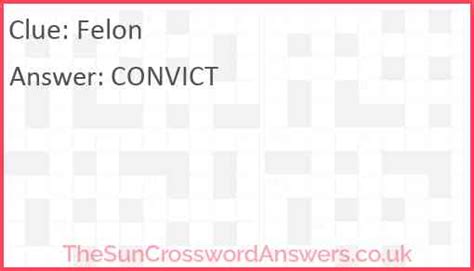 Aids a felon. Crossword Clue We have found 40 answers for the Aids a felon clue in our database. The best answer we found was ABETS, which has a length of 5 letters.We frequently update this page to help you solve all your favorite puzzles, like NYT, LA Times, Universal, Sun Two Speed, and more.